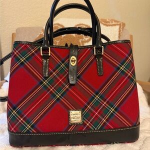 Dooney & Bourke Red Tartan Perry Satchel